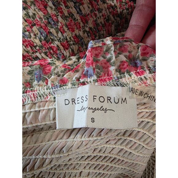 DRESS FORUM All over Smocked Foral bottom Ruffle Dress - Picture 4 of 4